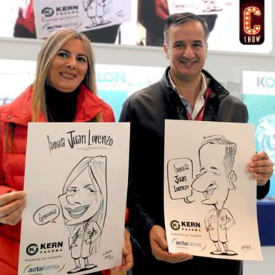 Caricaturas en feria Ifarma Madrid 